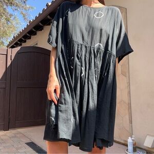 Norblack Norwhite black tie dye dress